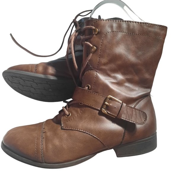 American Rag Shoes - American Rag Farahh Combat Booties, Brown